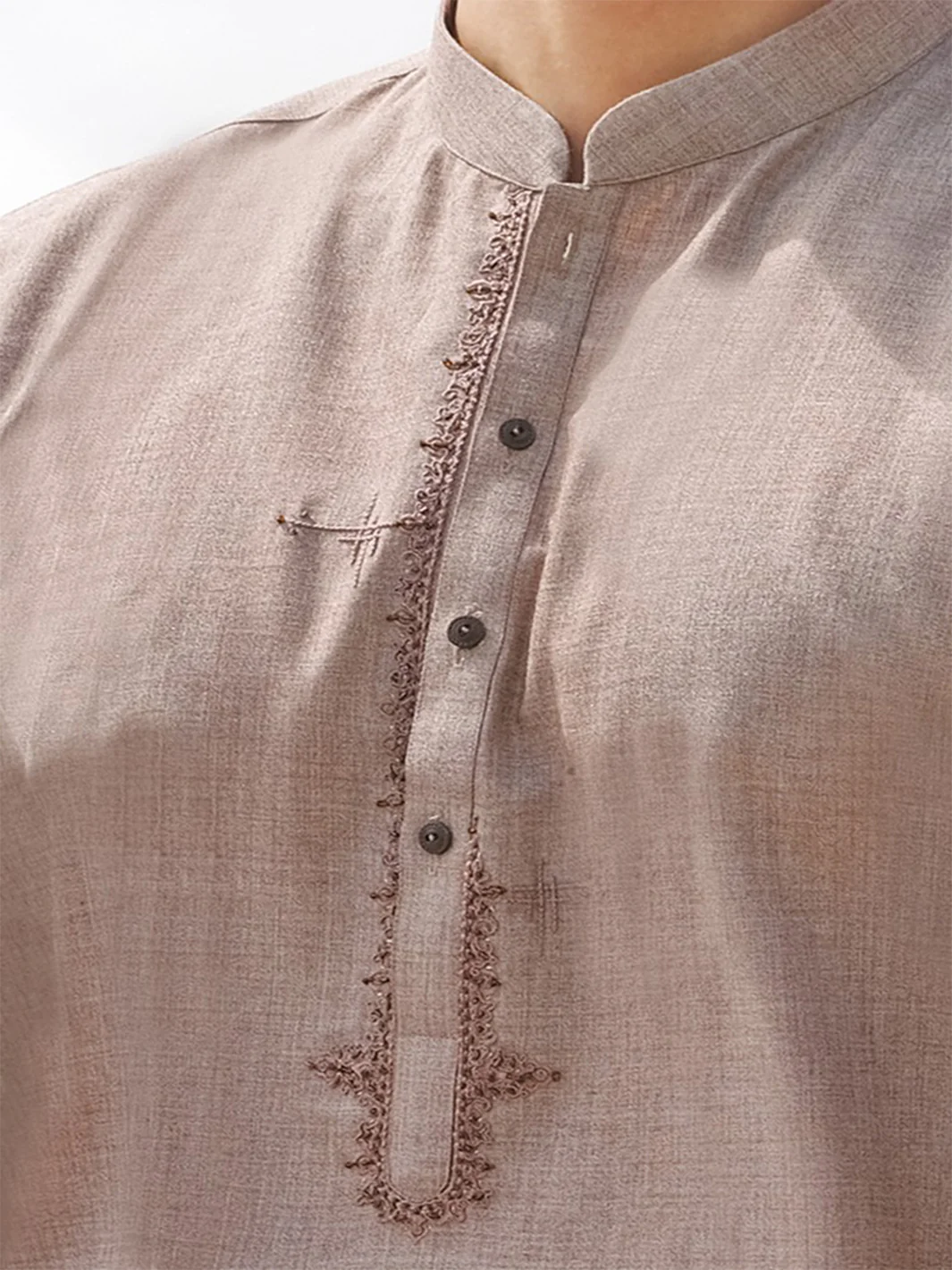 Peach Blended Kameez Shalwar - AL-KS-2429 - Image 2