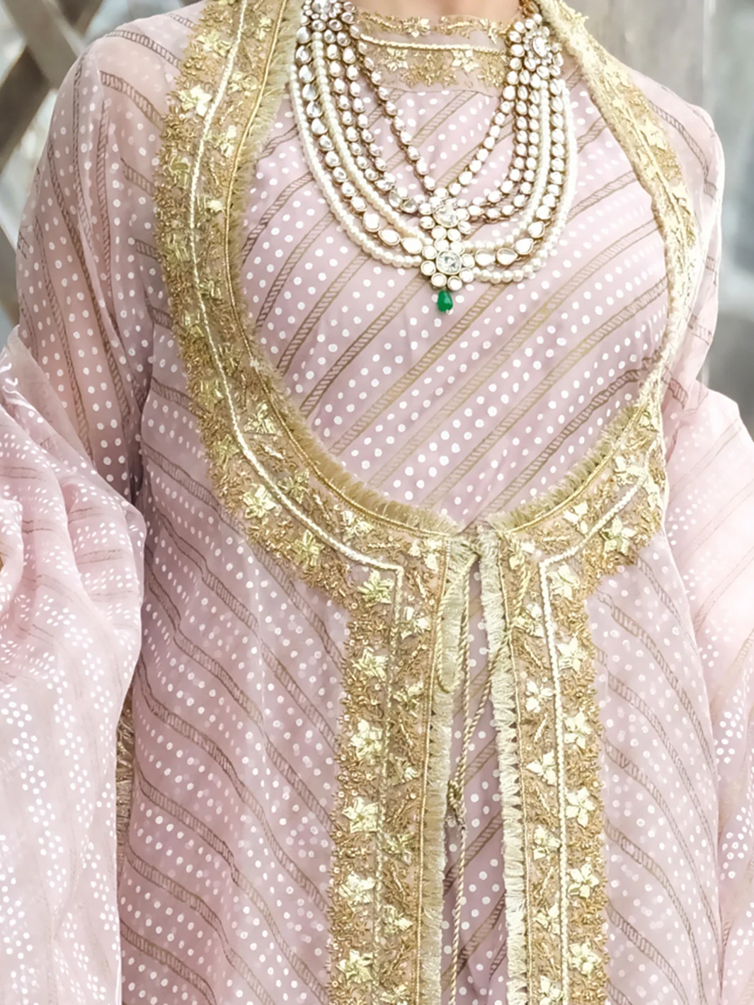 Peach Viscose 3 Piece Formal Suit - LS-238 - Image 3