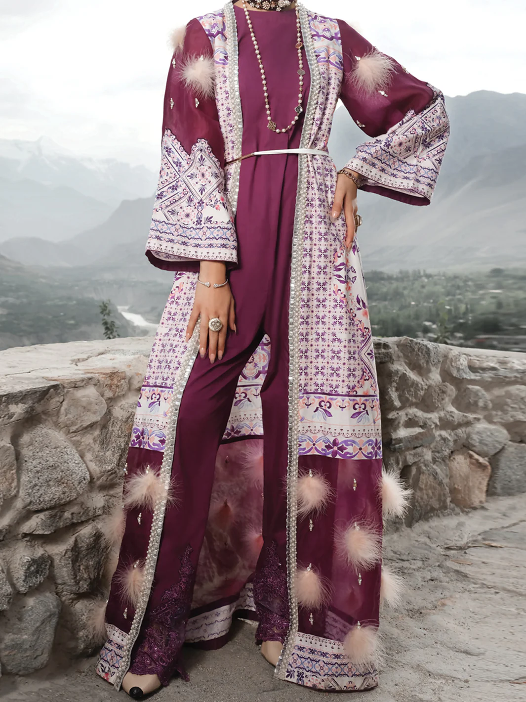 Pink Cambric 2Pc Unstitched - AWP-240
