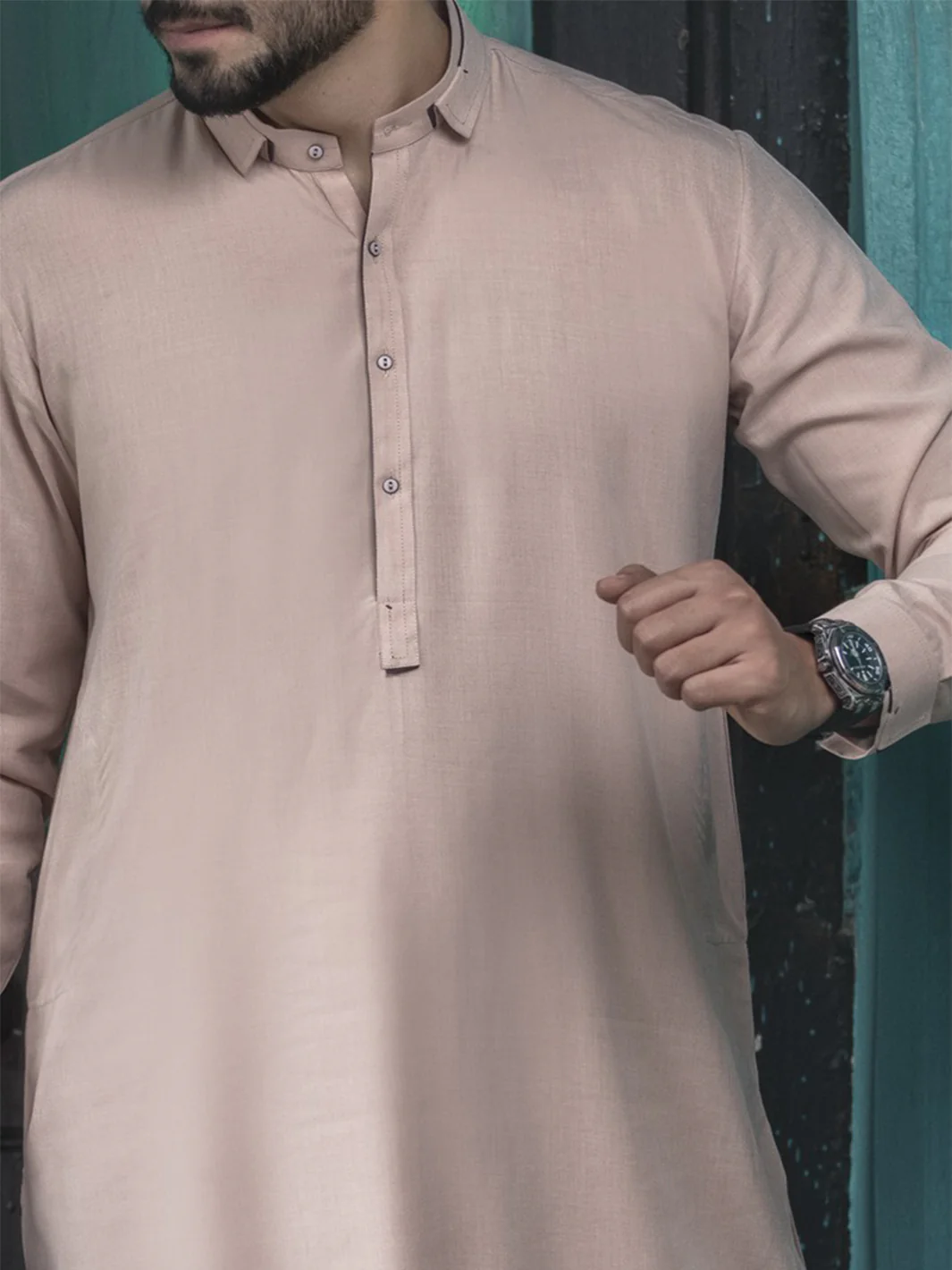 Pink Cotton Kameez Shalwar - AL-KS-2244 - Image 3