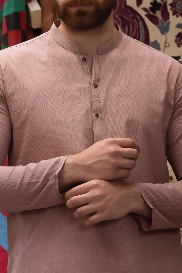 Pink Cotton Kurta - AL-K-743 - Image 2