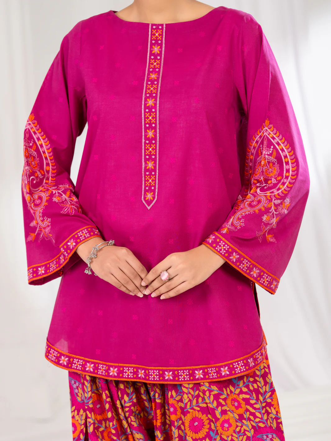 Pink Cotton Stitched 2Pc - ALP-2PS-LKS-2796 - Image 2