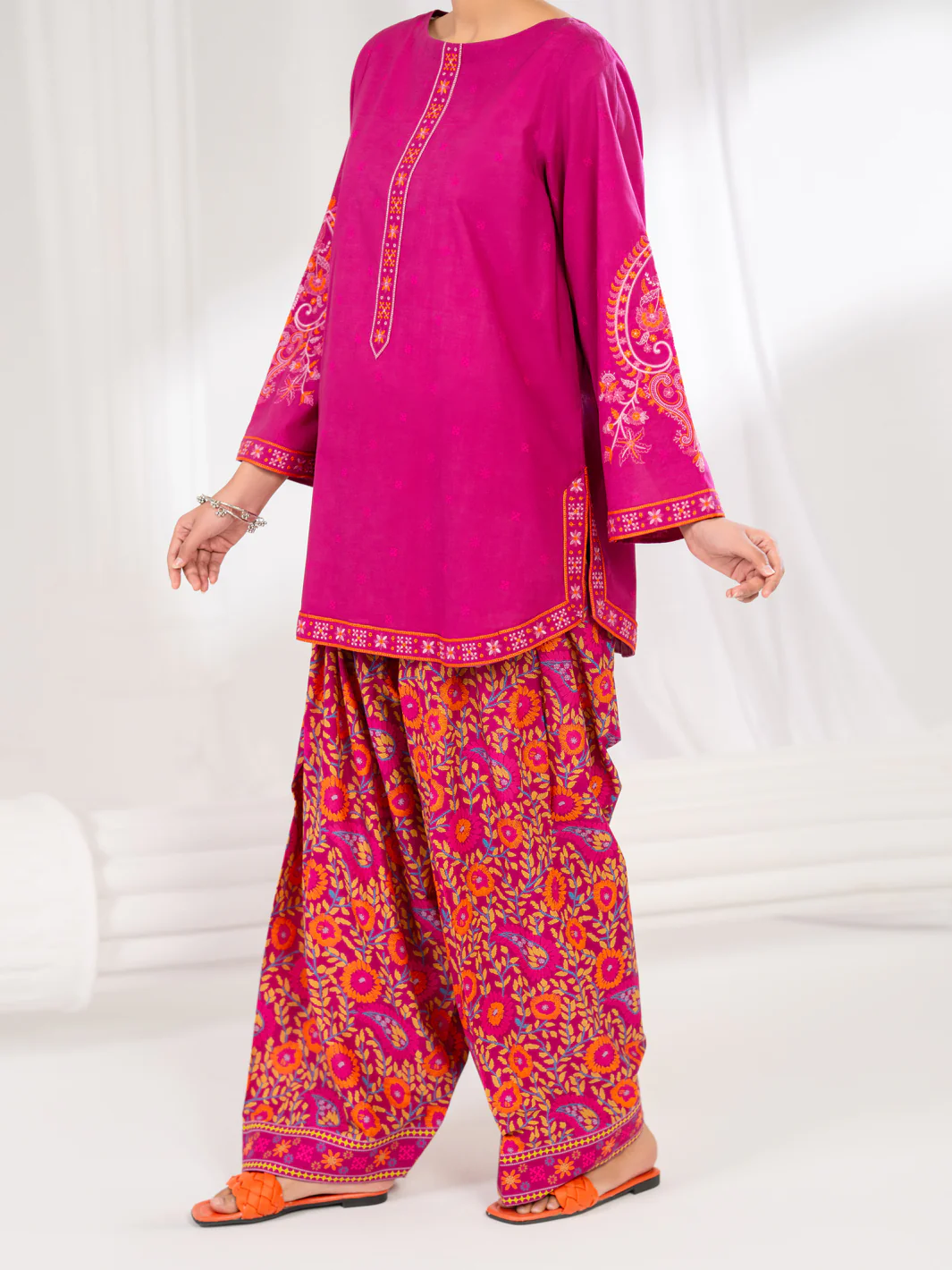 Pink Cotton Stitched 2Pc - ALP-2PS-LKS-2796 - Image 5