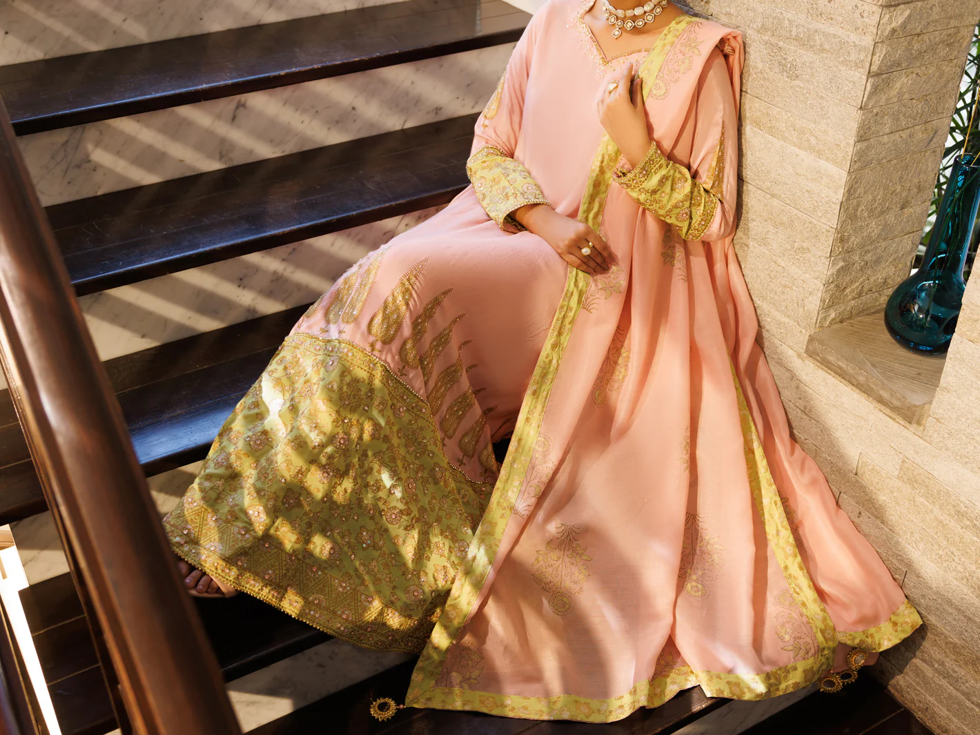Pink Viscose Sheesha Silk Formal Stitched 3Pc - AL-3PS-LS-624 - Image 5