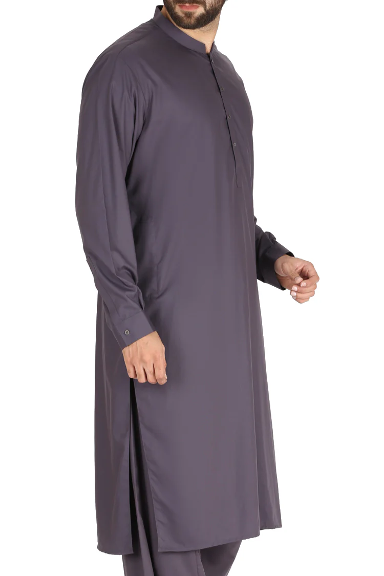 Purple Blended Kameez Shalwar - AL-KS-2417 - Image 3