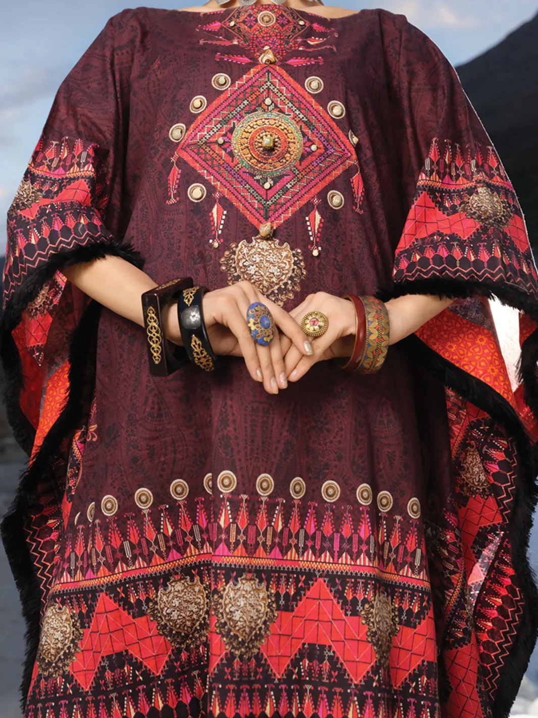 Purple Cambric Tunic - LK-234 - Image 2