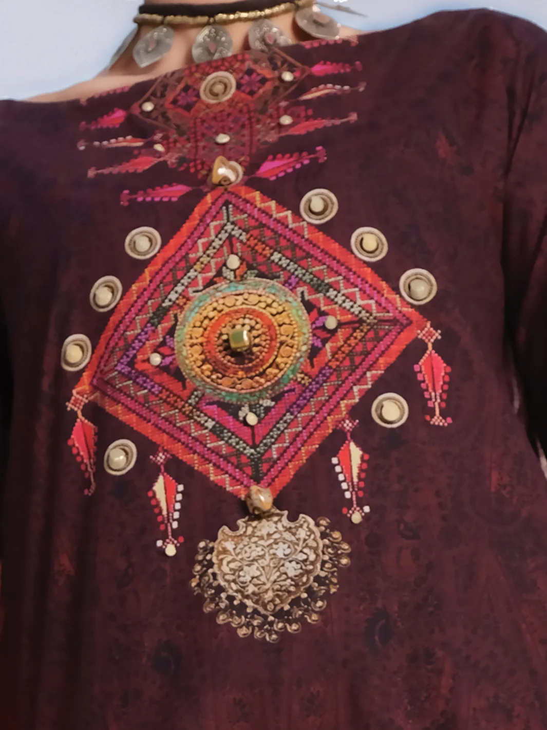 Purple Cambric Tunic - LK-234 - Image 3