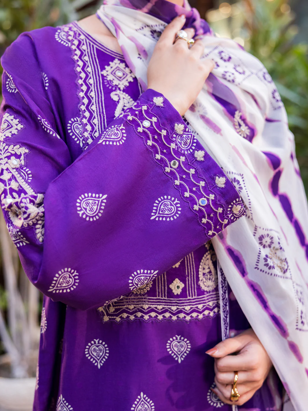 Purple Cotton 3Pc Stitched - ALP-3PS-2677 - Image 5