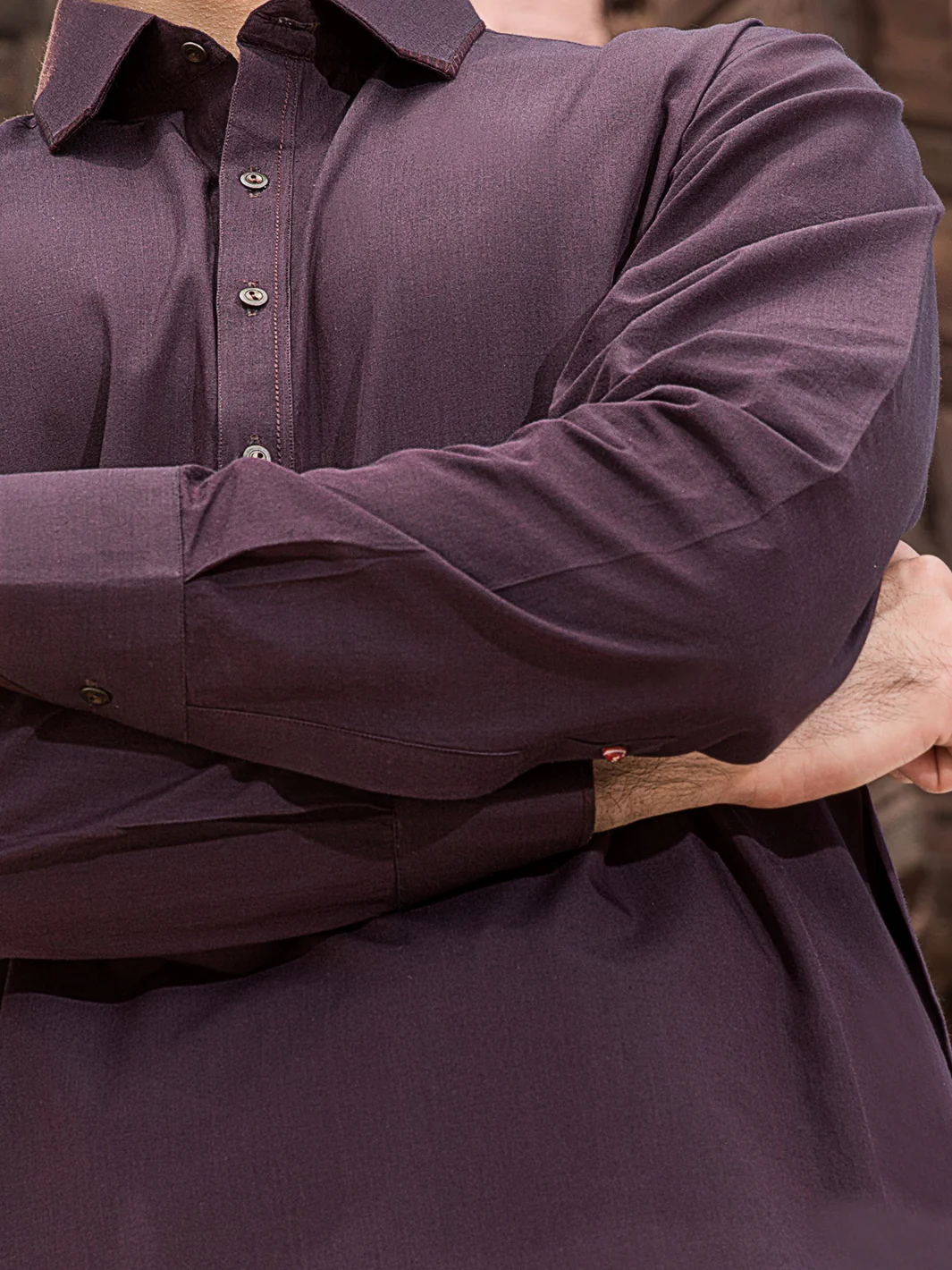 Purple Cotton Kameez Shalwar - ALWA-KS-147 - Image 4