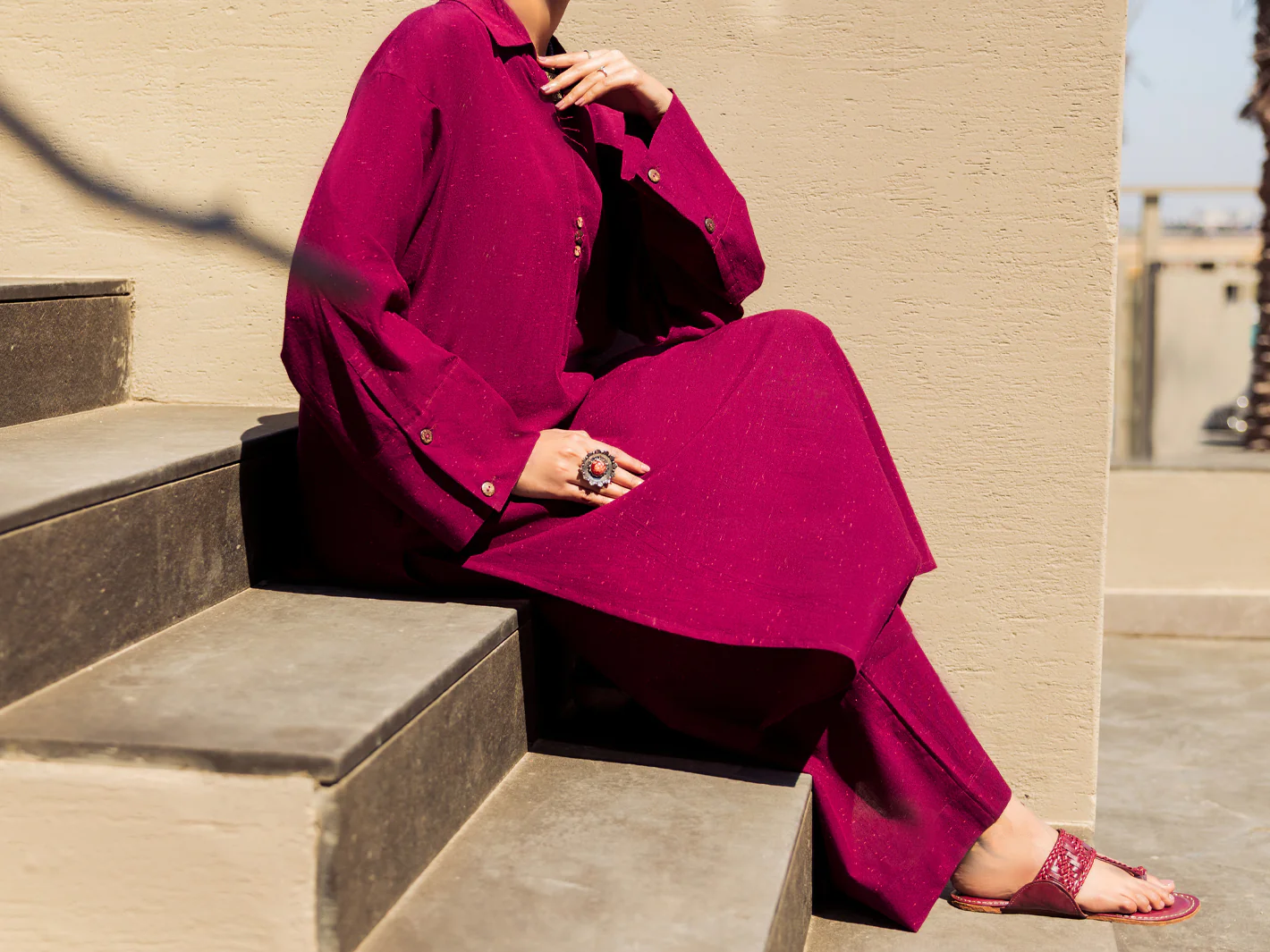 Purple Dobby Stitched 2PC - ALP-2PS-LKS-2842 - Image 4