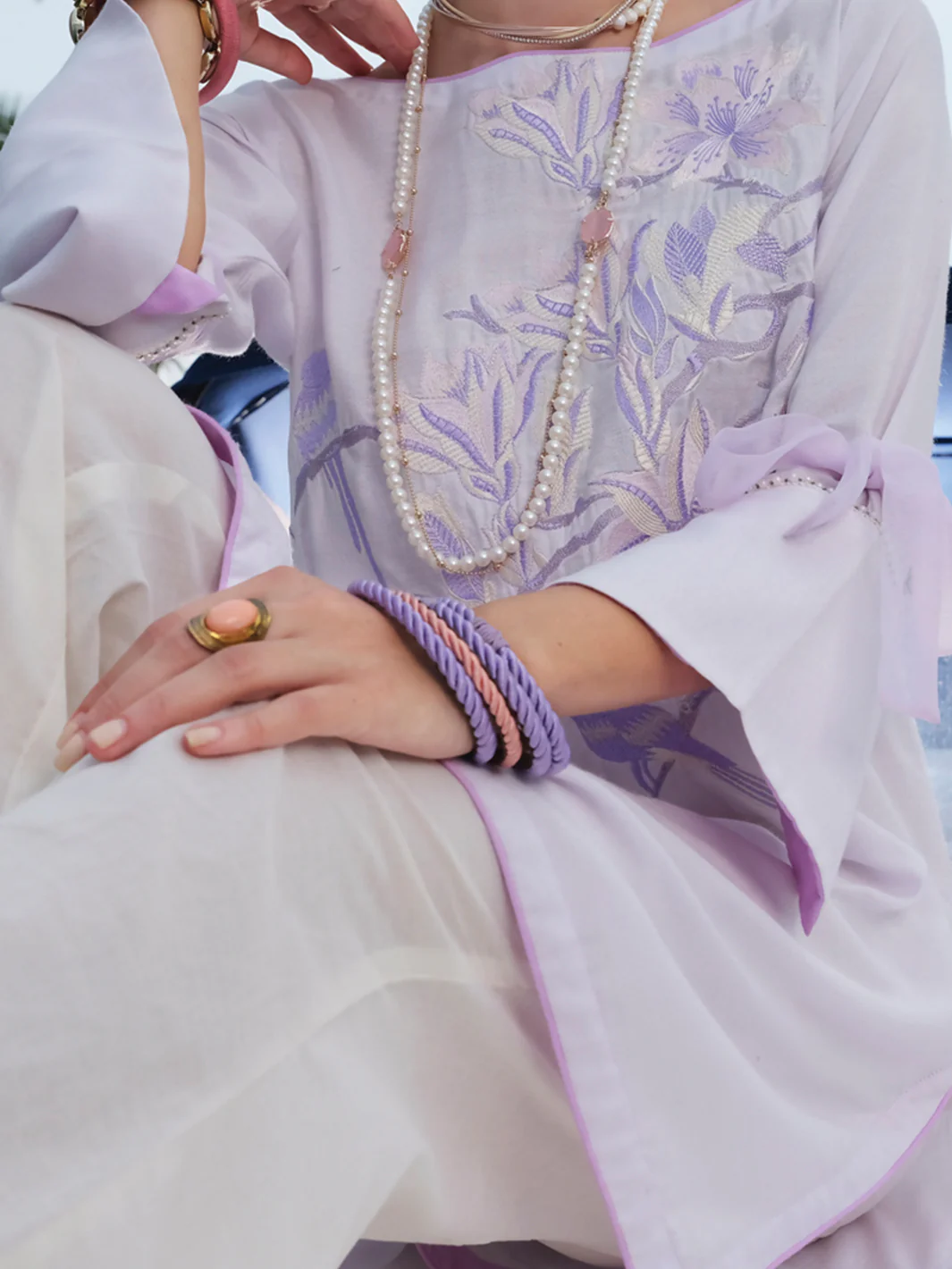Purple Lawn Tunic - LK-660 - Image 2