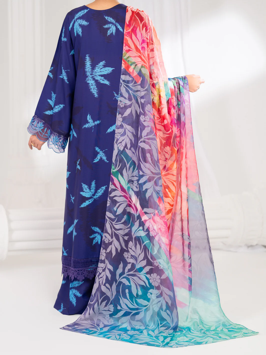 Purple Poly Lawn Stitched 3Pc - ALP-3PS-2604 - Image 3