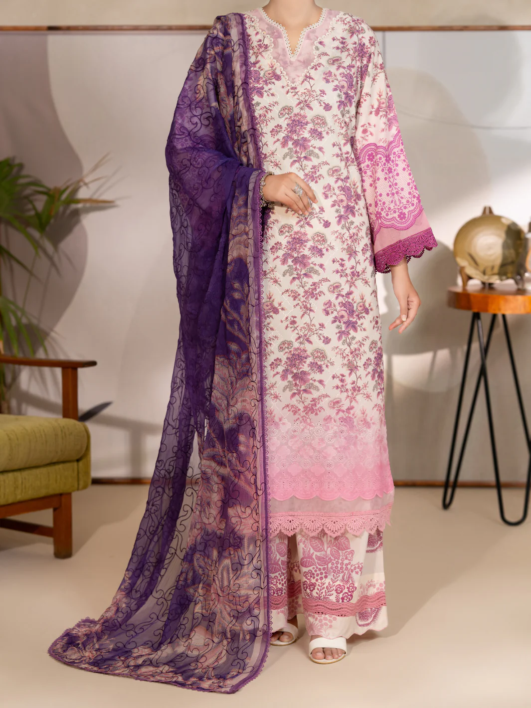 Purple Stitched 3Pc - ALP-3PS-2413