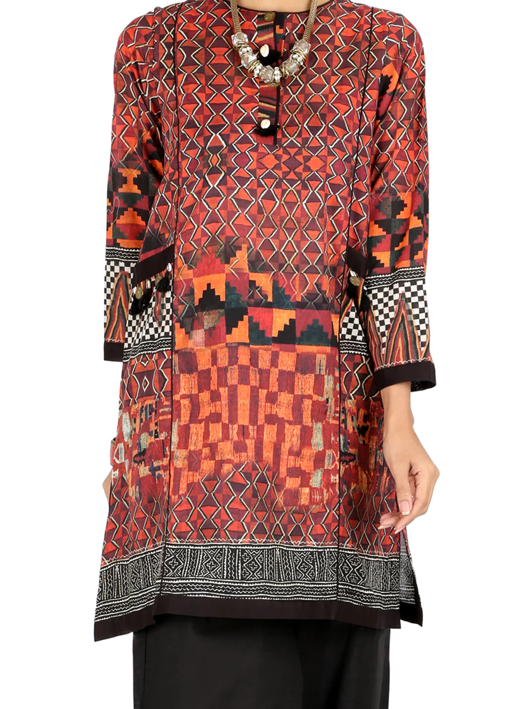 Red Lawn Tunic - LK-661 - Image 3