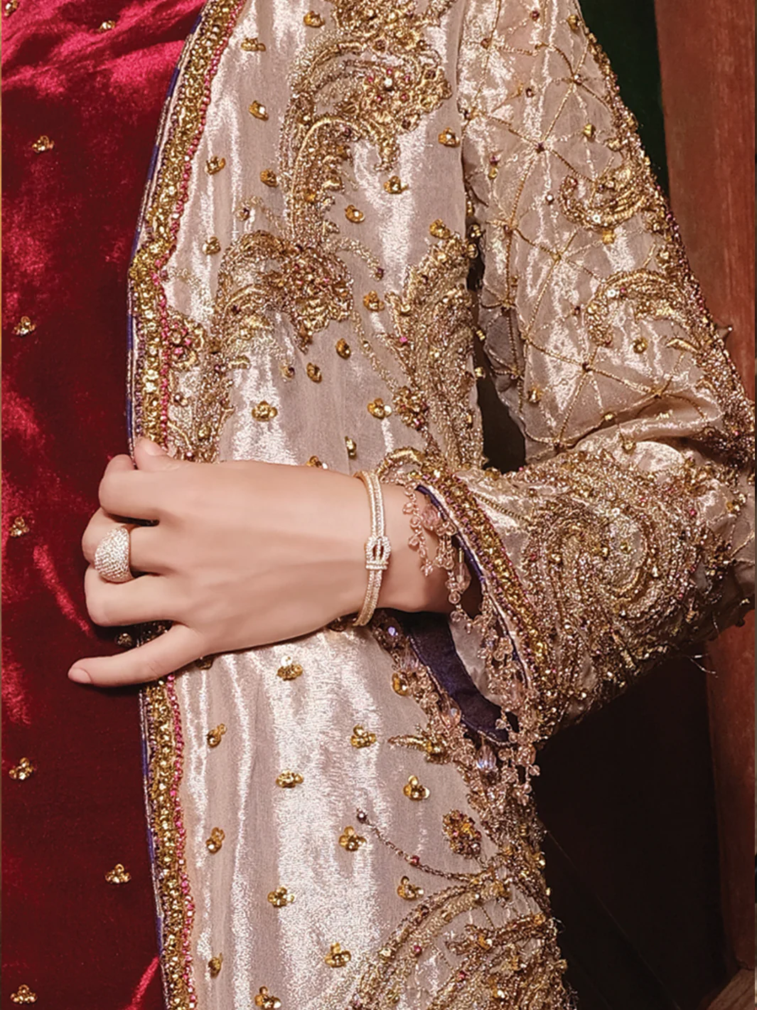 Rose Pink Velvet 2Pc Formal Suit - LS-272 - Image 3
