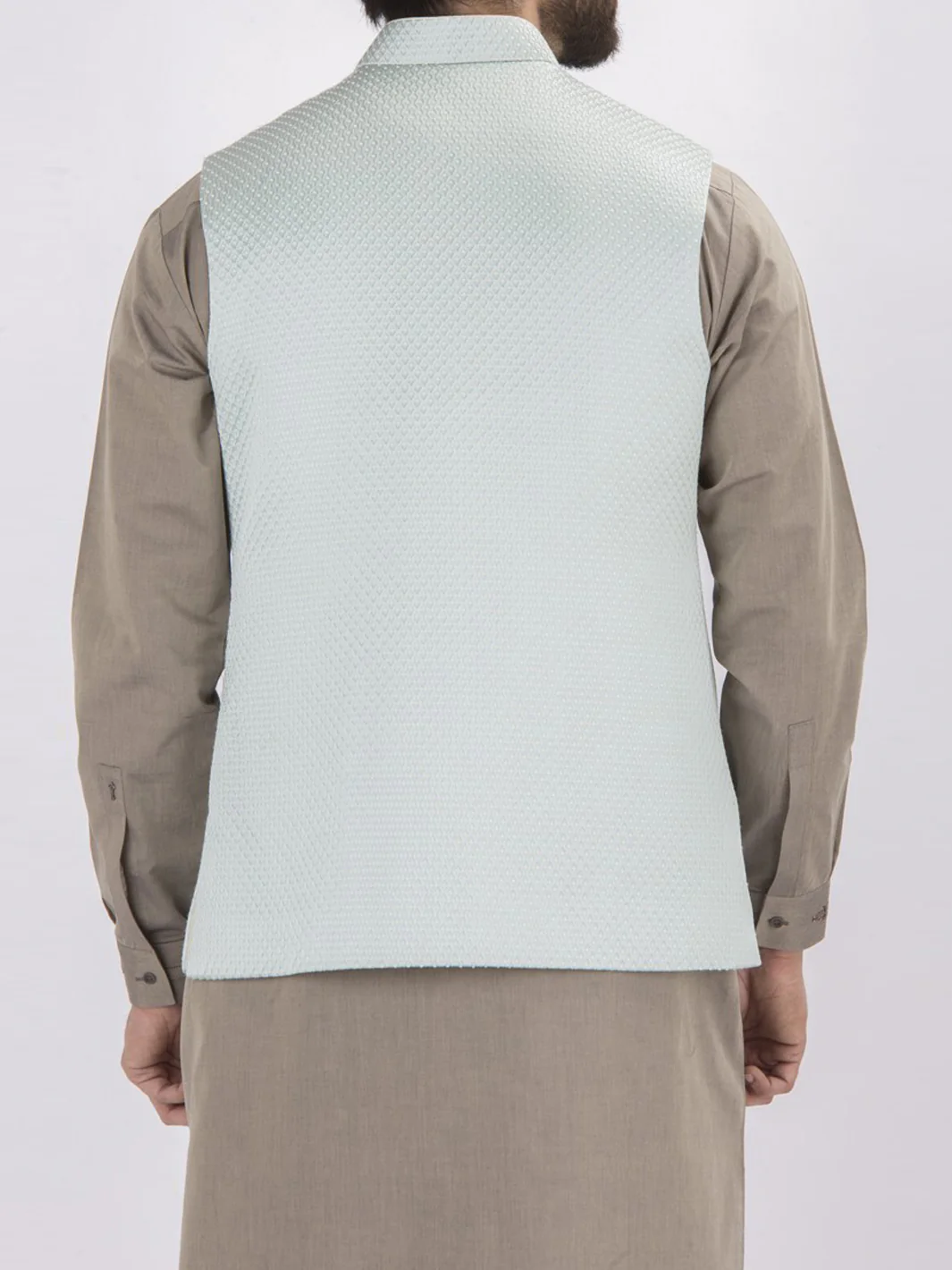 Sea Green Waistcoat - WC-230 - Image 3