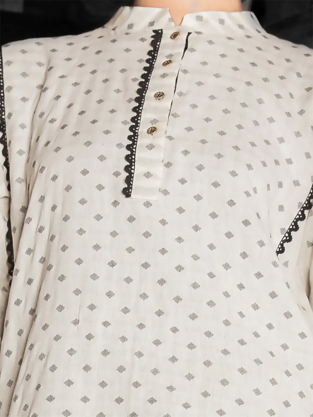 White 2Pc Stitched - LKS-697 - Image 2