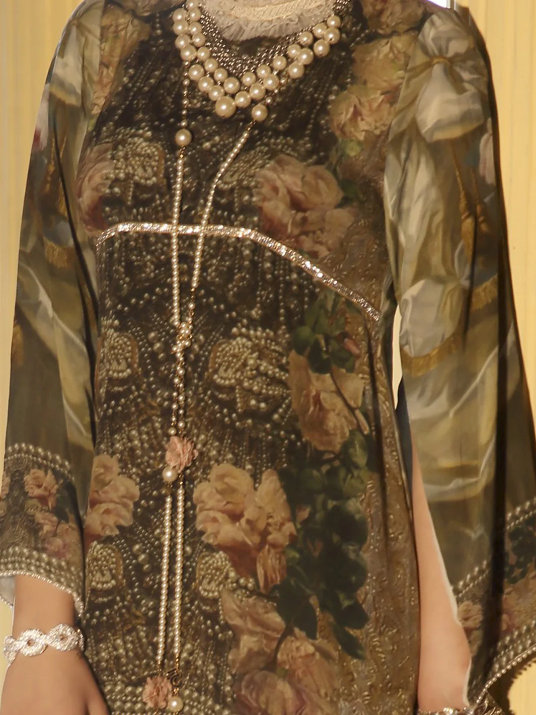 White Crepe Tunic - LK-070 - Image 2