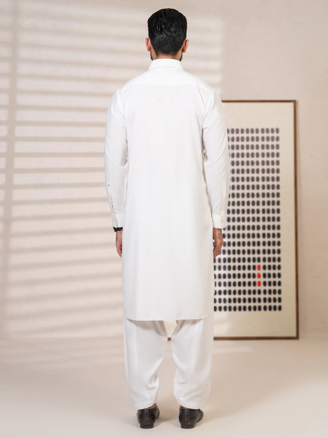 White Kameez Shalwar - ALWA-KS-640 - Image 3