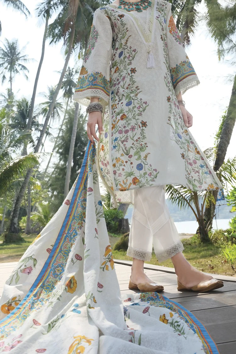 White Lawn 3Pc Unstitched - ALP-622