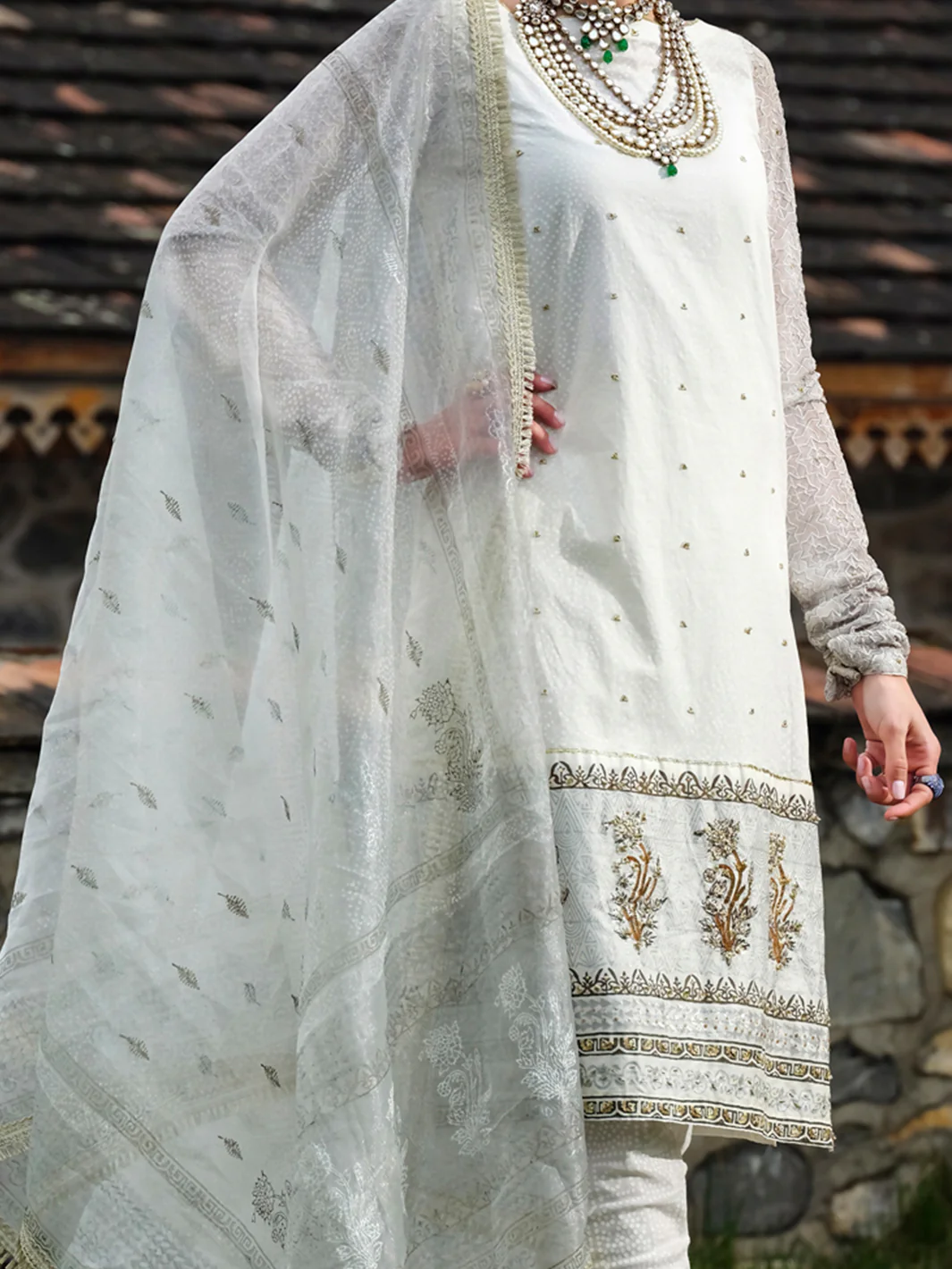 White Viscose 3 Piece Formal Suit - LS-237 - Image 2